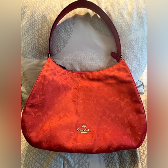 Coach Handbags - Like new, Coach, Red, soft fabric, shoulder bag, purse